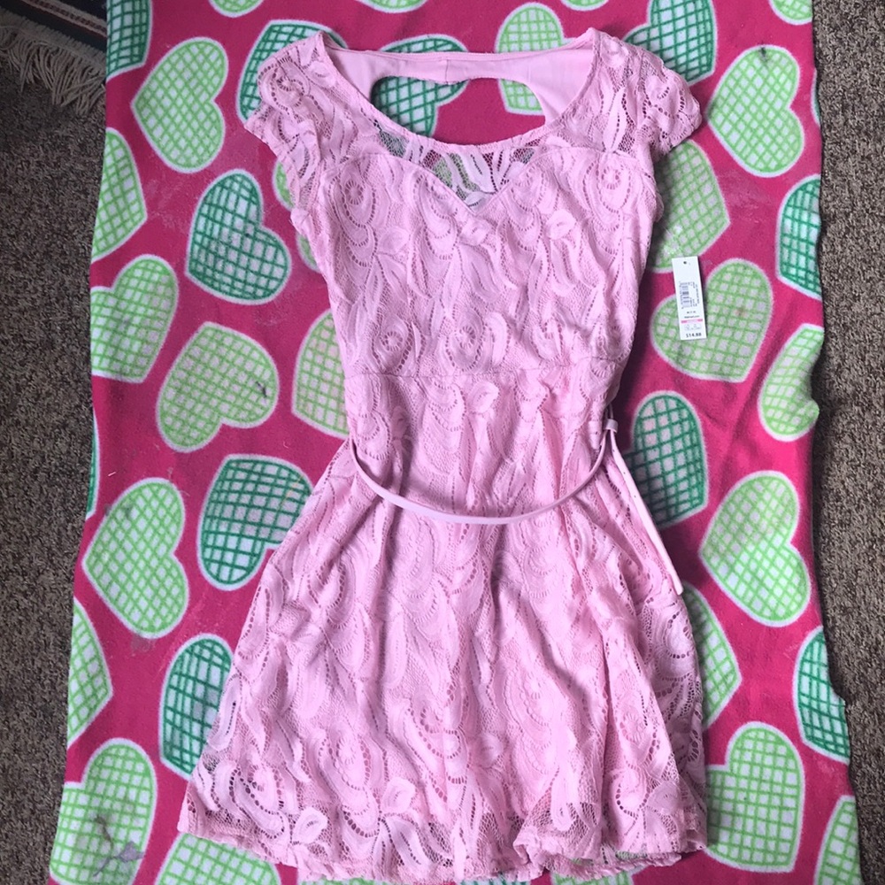 Laced cute pink dress